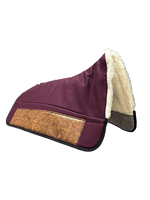32" Burgundy Duck Western Pad-Paisley Wears!